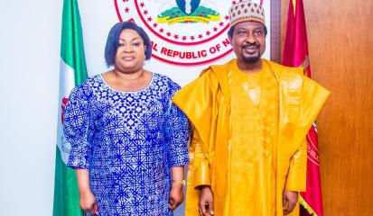 Rt. Hon Hadja MEMOUNATOU IBRAHIMA and senator Barau I. Jibrin
