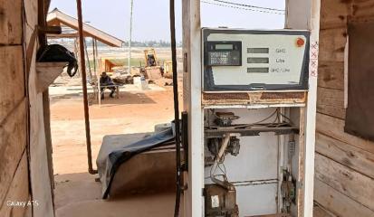 Vandalised salt mine at Ada 